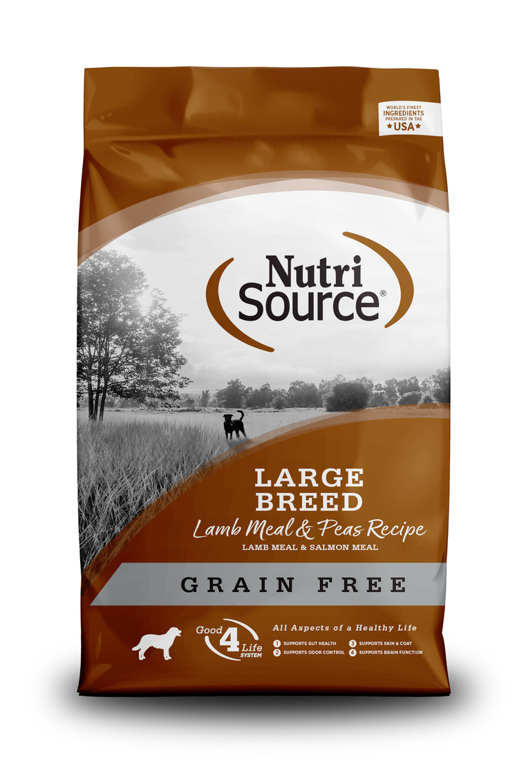 NutriSource Grain Free Large Breed Dry Dog Food, Lamb, 26 Pounds