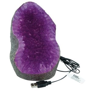 Fins First Led Light Up Crystal Geode, Medium