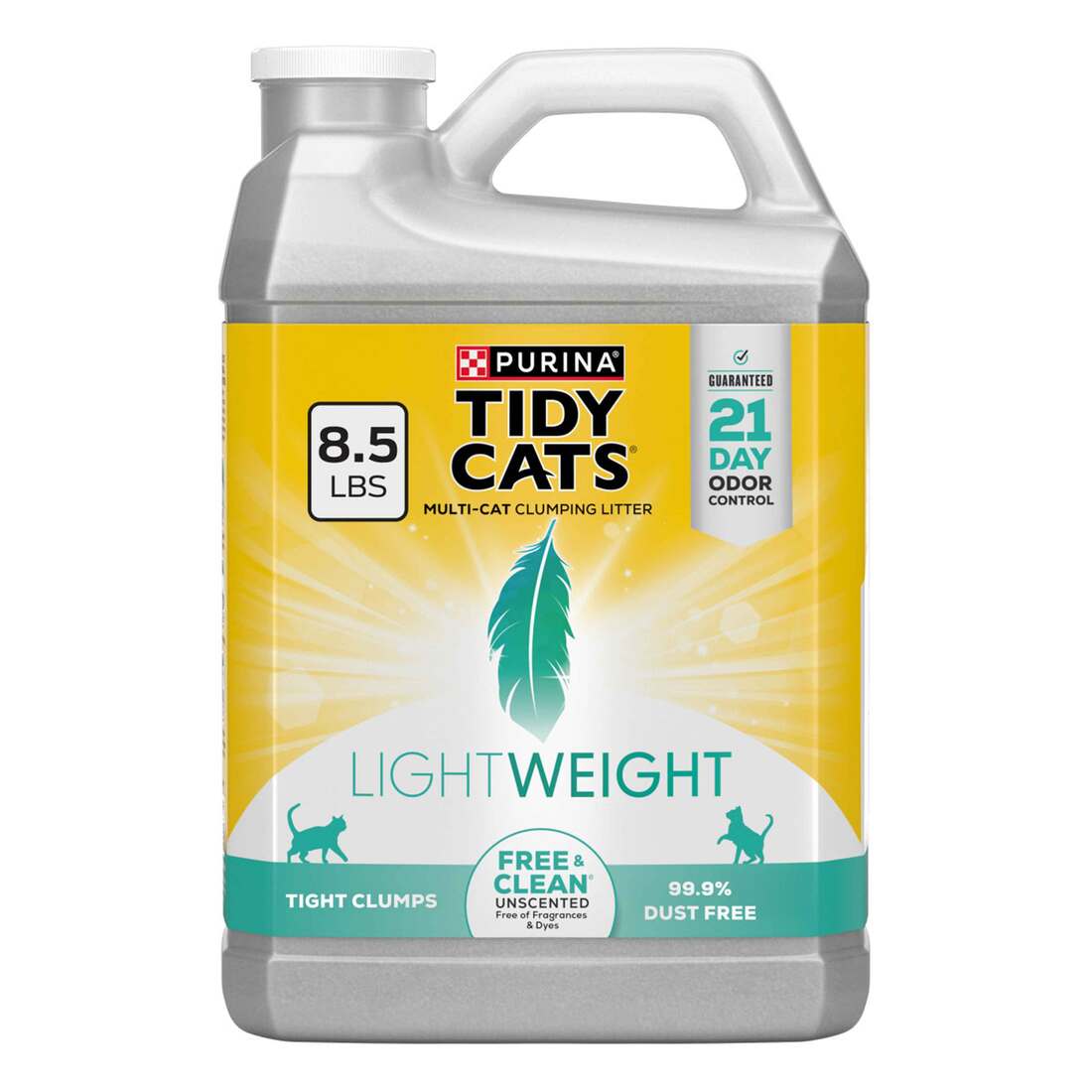 Purina Tidy Cats LightWeight Free and Clean Unscented, Multi-Cat Clumping 99.9 % Dust Free Cat Litte