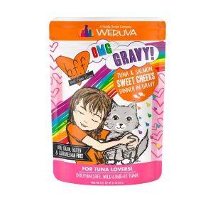 BFF OMG - Best Feline Friend Oh My Gravy!, Sweet Cheeks with Tuna & Salmon in Gravy Cat Food by Weru