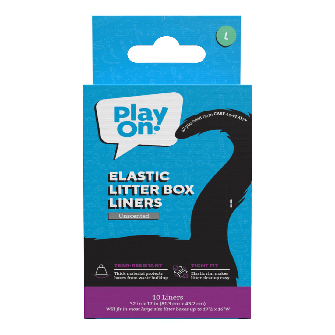 Play On Elastic Cat Litter Liner, Unscented - Image 2