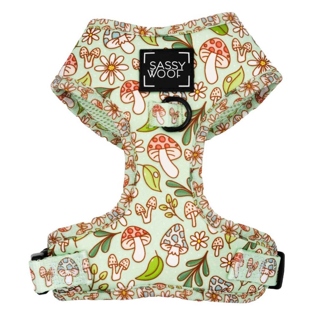 Sassy Woof Adjustable Dog Harness, Shrooms Blooms - Image 2