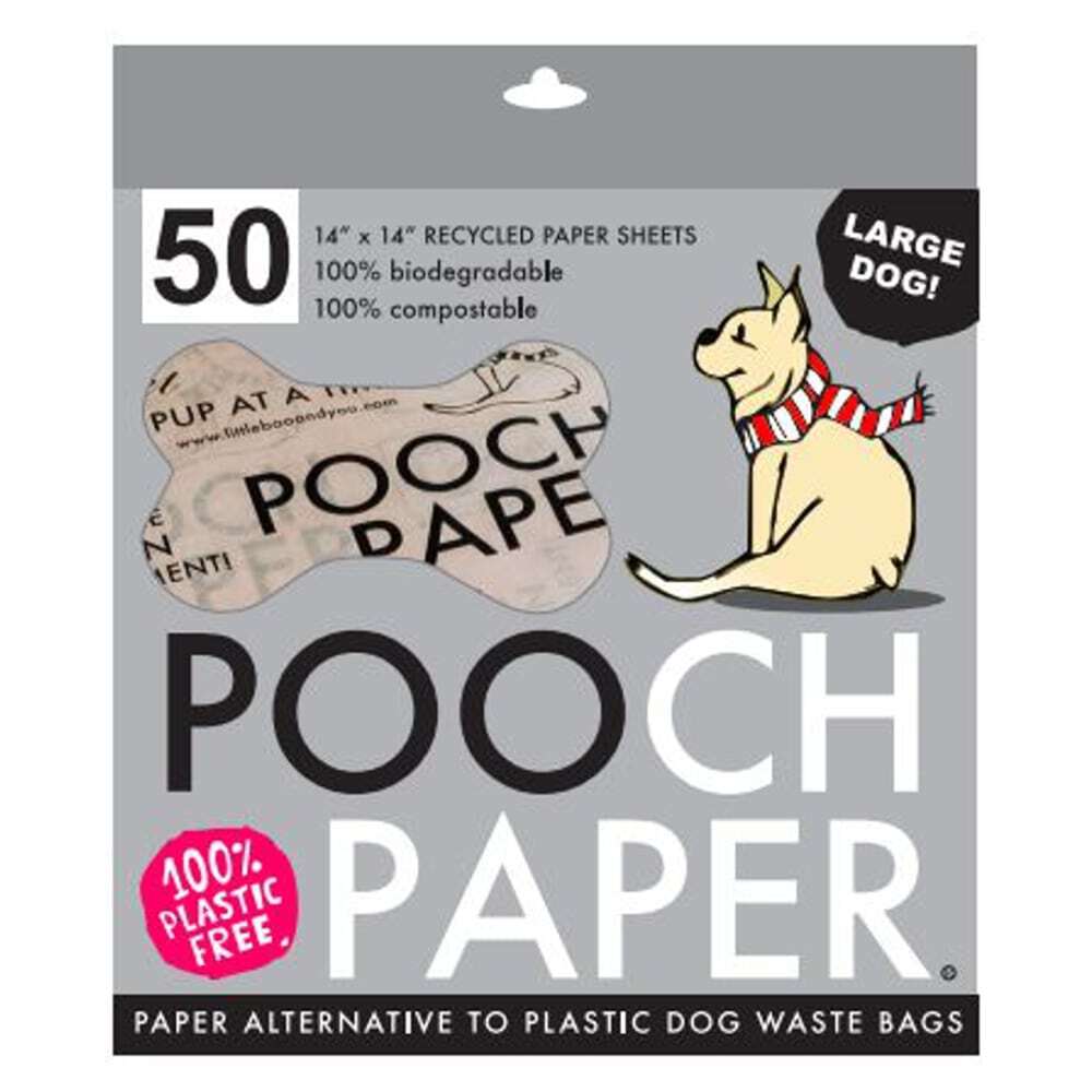 Pooch Paper Dog Waste Sheets, Large, 14 X 14