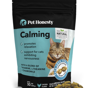 Pet Honesty Calming Supplement for Cats, Chicken Flavor, 30 Day Supply