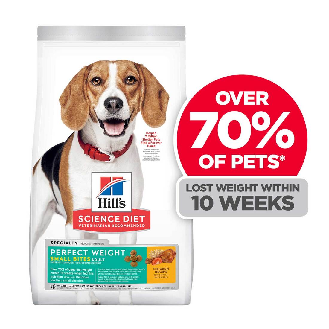 Hill's Science Diet Adult Perfect Weight Small Bites Dry Dog Food, Chicken Recipe - Image 3