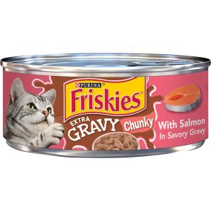 Purina Friskies Extra Gravy Wet Cat Food Chunky With Salmon in Savory Gravy - 5.5 Ounce Can