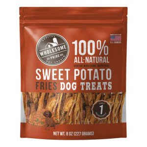 Wholesome Pride Sweet Potato Fries Dog Treats, 8 Ounces