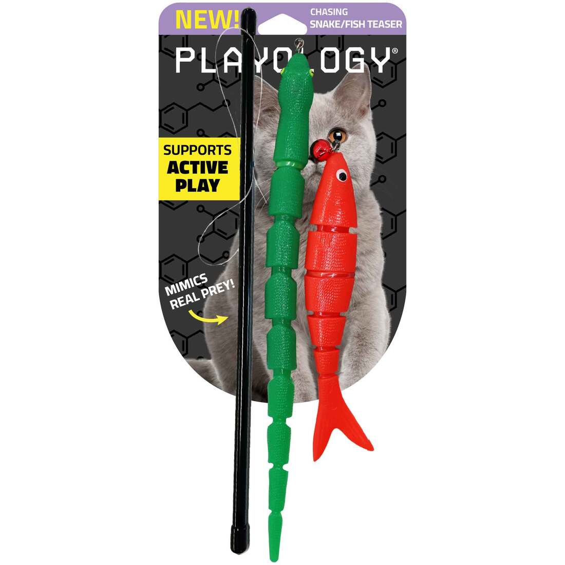 Playology Snake/Fish Teaser Cat Toy