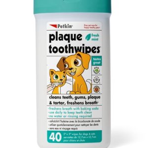 Petkin Plaque Toothwipes, 40 Count