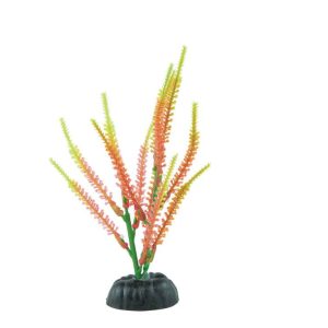Fins First Plastic Plant Green And Pink, Small
