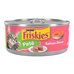 Purina Friskies Wet Cat Food Pate, Pate Salmon Dinner - 5.5 Ounce Can