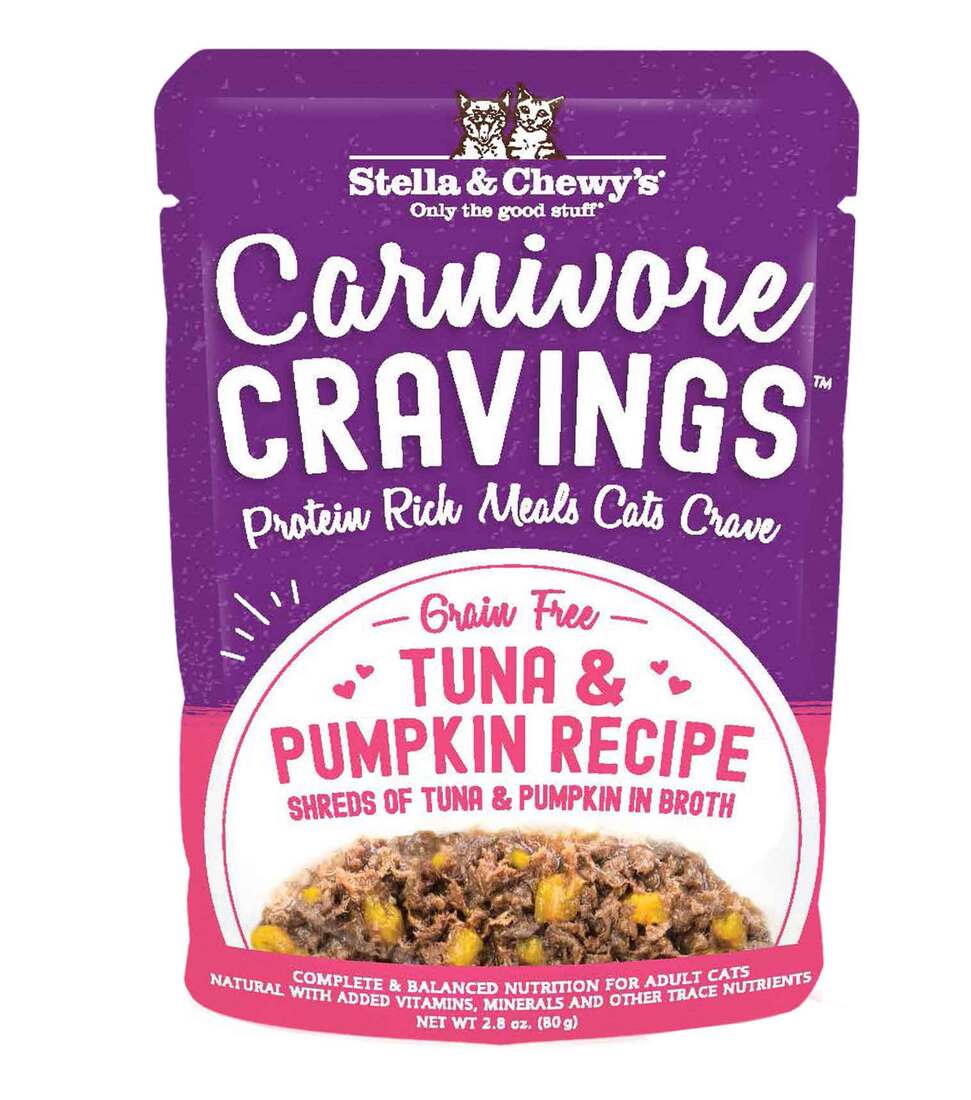 Stella & Chewy's Carnivore Cravings Natural Wet Cat Food, Tuna & Pumpkin Recipe, 2.8 Ounces