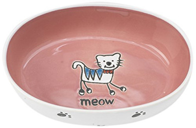 Pet Rageous Designs Silly Kitty Oval Pet Bowl - Image 2