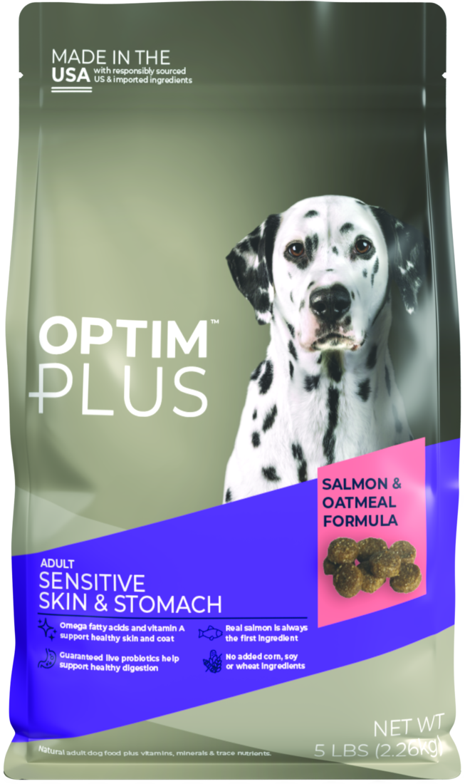 OptimPlus Adult Sensitive Skin & Stomach Salmon & Oatmeal Formula Dry Dog Food - Image 2
