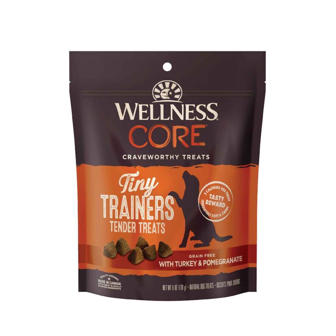 Wellness CORE Tiny Trainers Tender Treats, Grain Free, Turkey & Pomegranate, 6 Ounce Bag