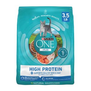 Purina ONE Plus High Protein Dry Cat Food, Salmon and Ocean Whitefish - 3.5 Pound Bag