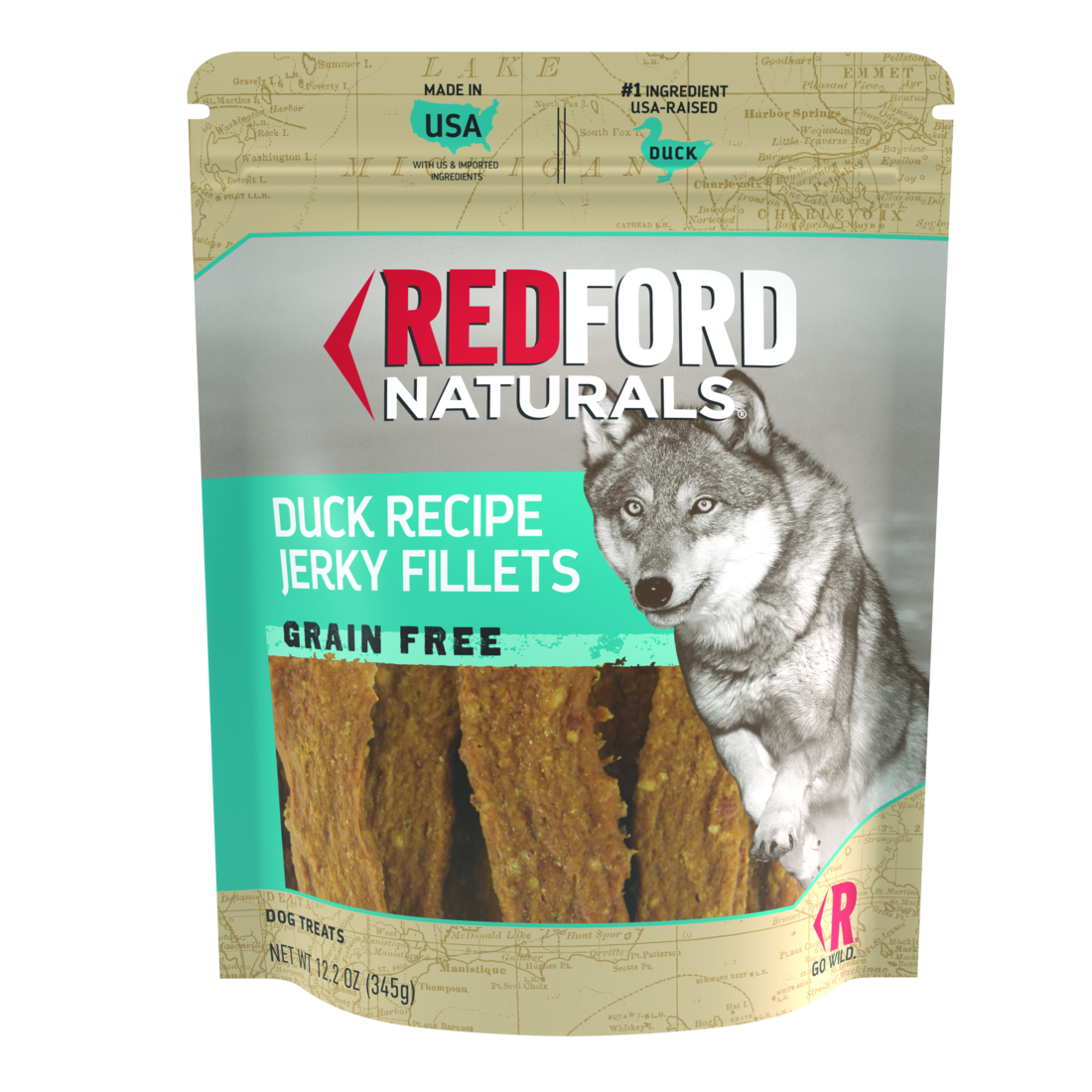 Redford Naturals Adult Grain Free Jerky Fillets Dog Treat, Duck Recipe - Image 2