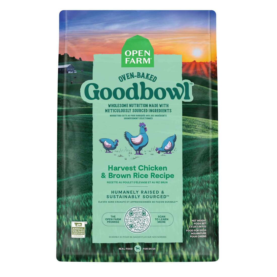 Open Farm Goodbowl Dry Dog Food, Chicken and Brown Rice, 3.5 Pounds