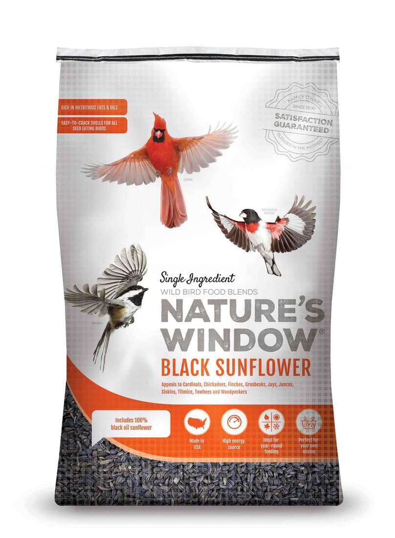 Nature's Window Black Sunflower Wild Bird Food, 40 Pounds