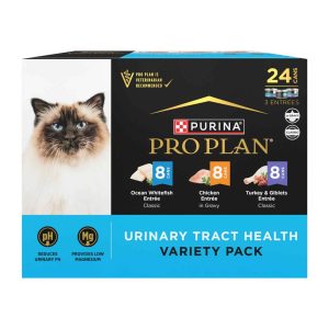 Purina Pro Plan Urinary Tract Health Variety Pack Wet Cat Food, Ocean Whitefish, Chicken, Turkey and