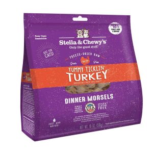 Stella & Chewy's Freeze Dried Cat Food, Tummy Ticklin Turkey Dinner Morsels, 18 Ounces