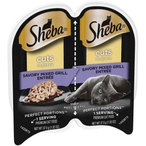 Sheba Perfect Portions Cuts Wet Cat Food, Mixed Grill, 2.6 Ounces