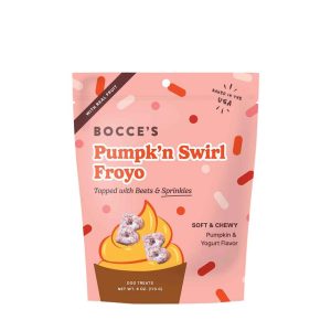 Bocce's Bakery Pumpk'n Swirl Froyo Soft and Chewy Dog Treats, 6 Ounces