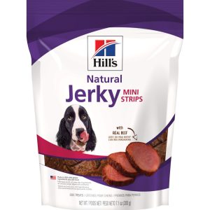 Hill's Natural Jerky Mini-Strips Dog Treats, Real Beef, 7.1 Ounce Stand-up Resealable Pouch
