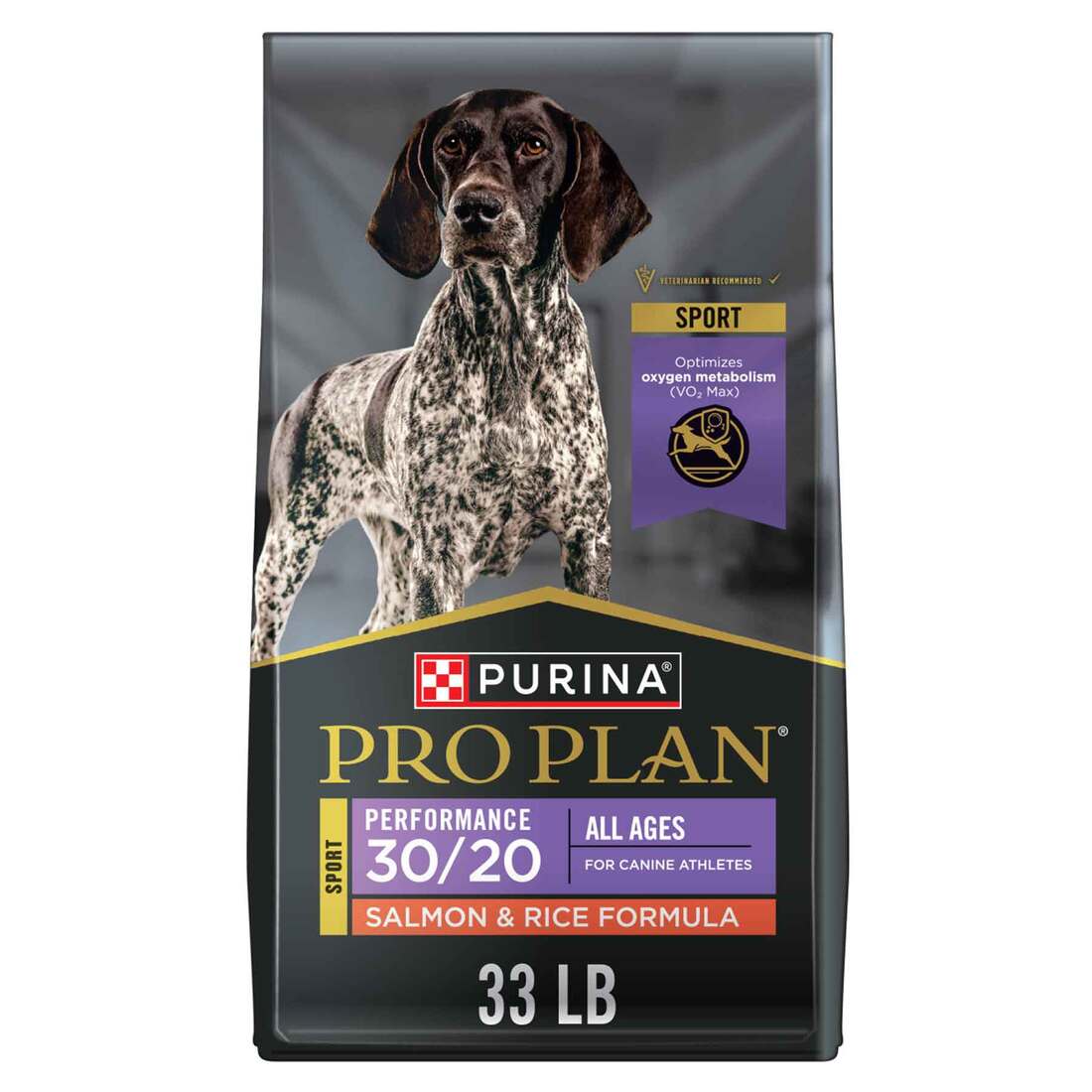 Purina Pro Plan Sport 30/20 Dry Dog Food, Salmon and Rice - 33 Pound Bag