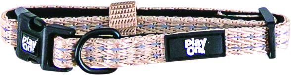 Play On Adventure Reflective Dog Collar, Taupe