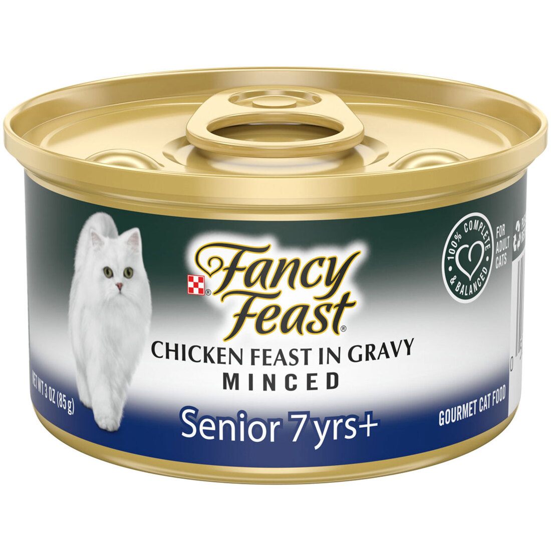 Purina Fancy Feast High Protein Senior Gravy Wet Cat Food, Chicken Feast Minced Senior 7+ - 3 Ounce