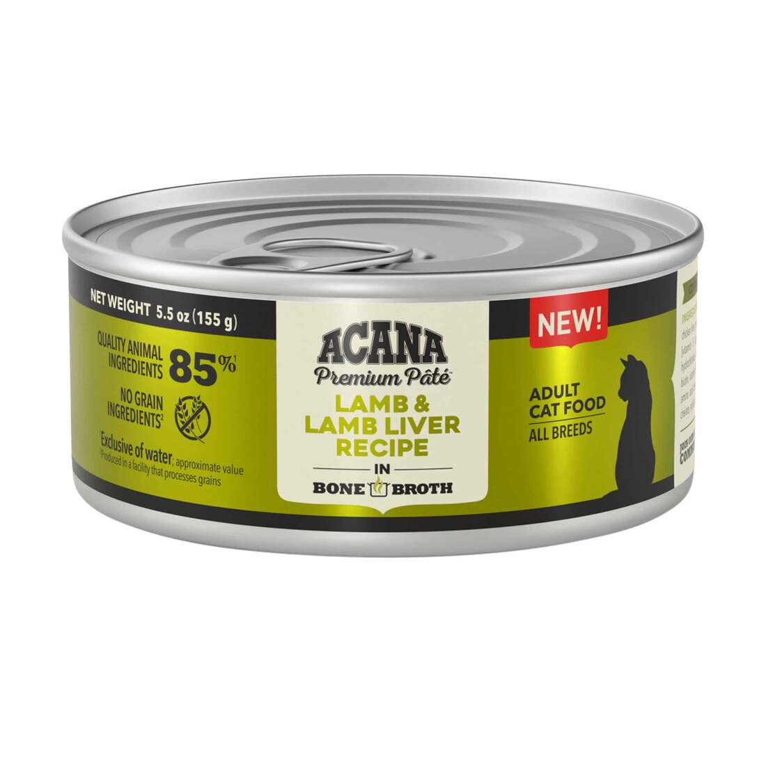ACANA Wet Cat Food, Lamb and Liver In Bone Broth, 5.5 Ounces