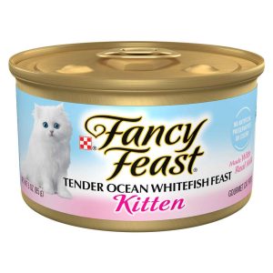 Purina Fancy Feast Tender Ocean Whitefish Feast Wet Kitten Food - 3 Ounce Can