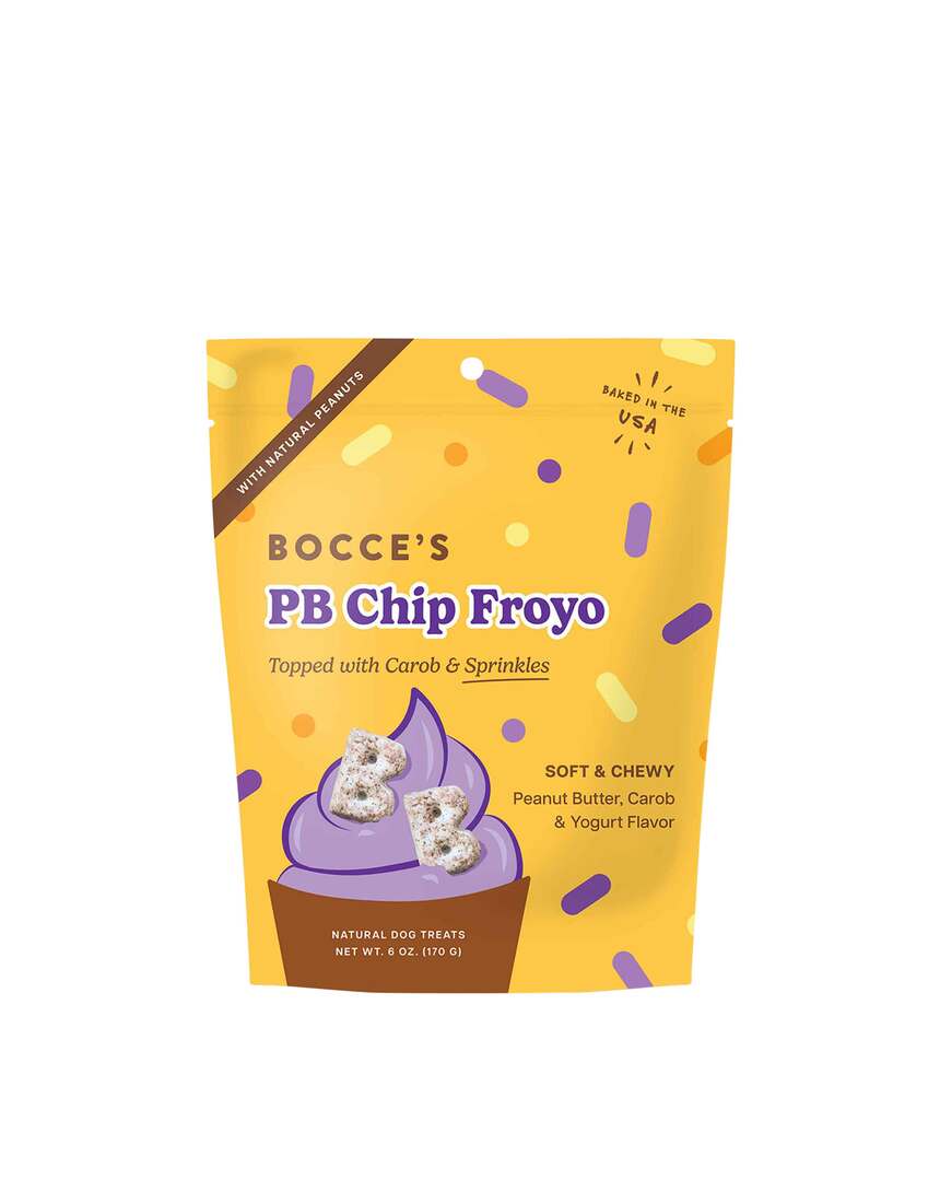 Bocce's Bakery Peanut Butter Chip Froyo Soft and Chewy Dog Treats, 6 Ounces