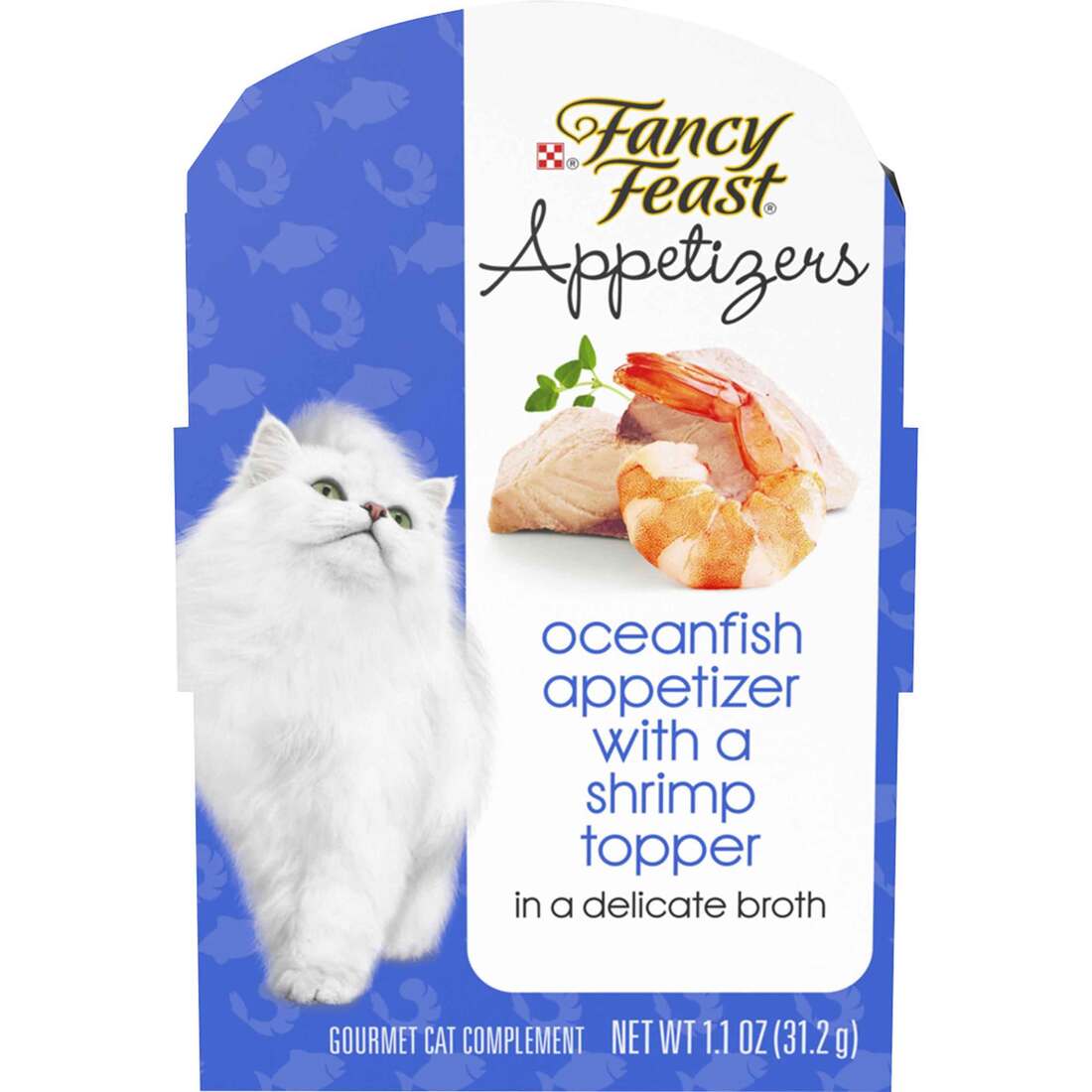 Purina Fancy Feast Lickable Appetizers Grain Free Wet Cat Food Topper Ocean Fish Appetizer with a Sh