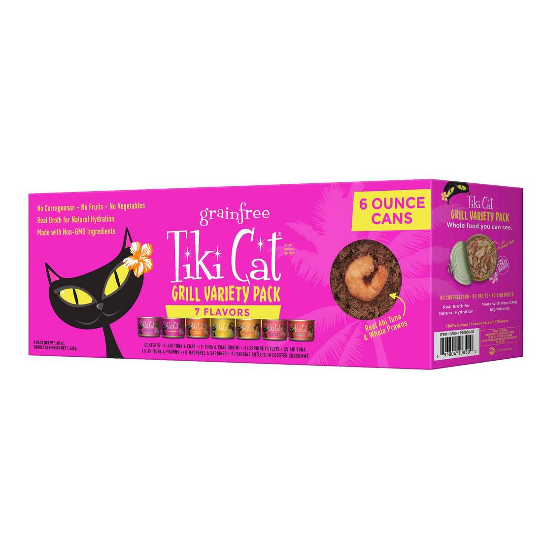Tiki Cat Grill Wet Cat Food, Variety Pack, 6 Ounce Can (8 Count)