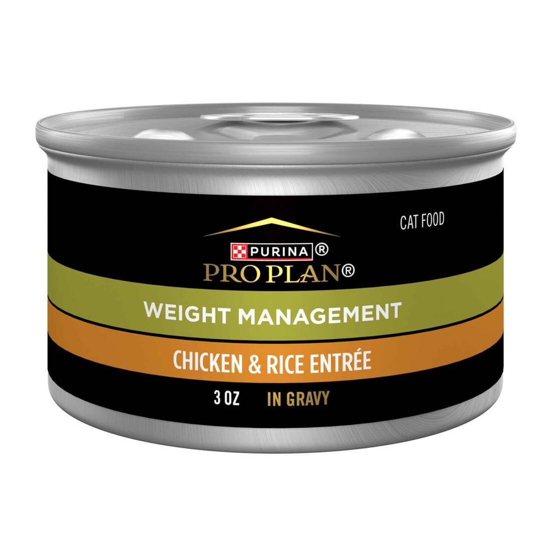 Purina Pro Plan Adult Weight Management Wet Cat Food, Chicken and Rice Entree in Gravy, 3 Ounce Can
