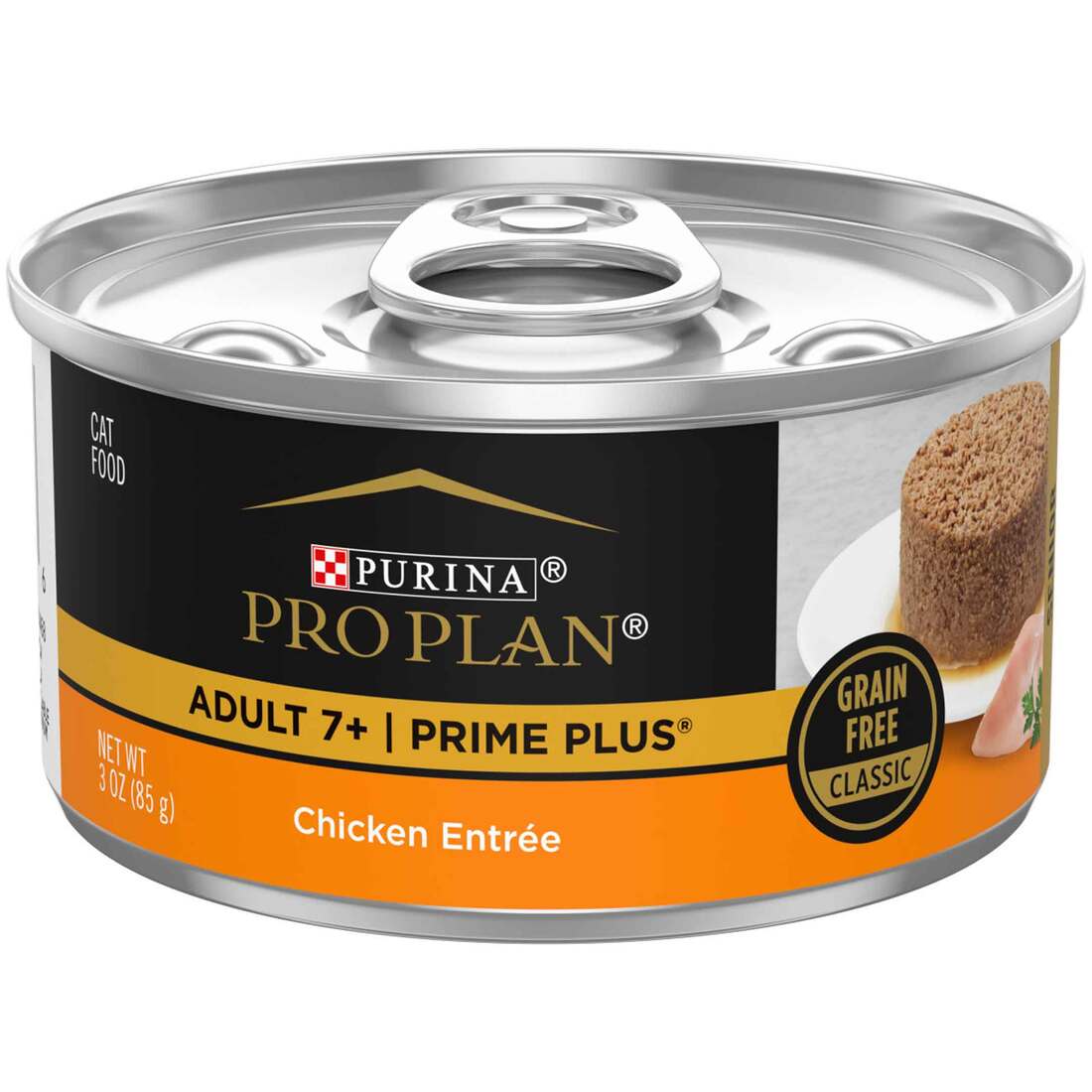 Purina Pro Plan Grain Free Senior Wet Cat Food Pate, SENIOR Adult 7+ Prime Plus Chicken Entree - 3 O