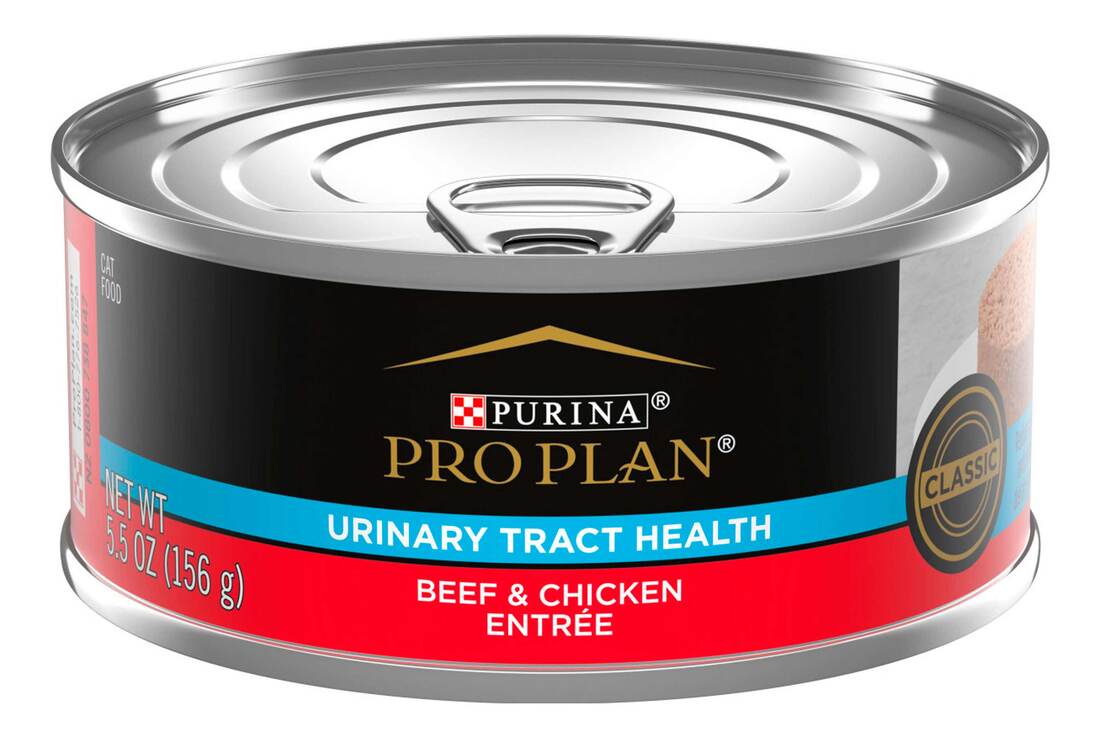 Purina Pro Plan Urinary Tract Health Beef and Chicken Entree Classic Cat Food - 5.5 Ounce Can