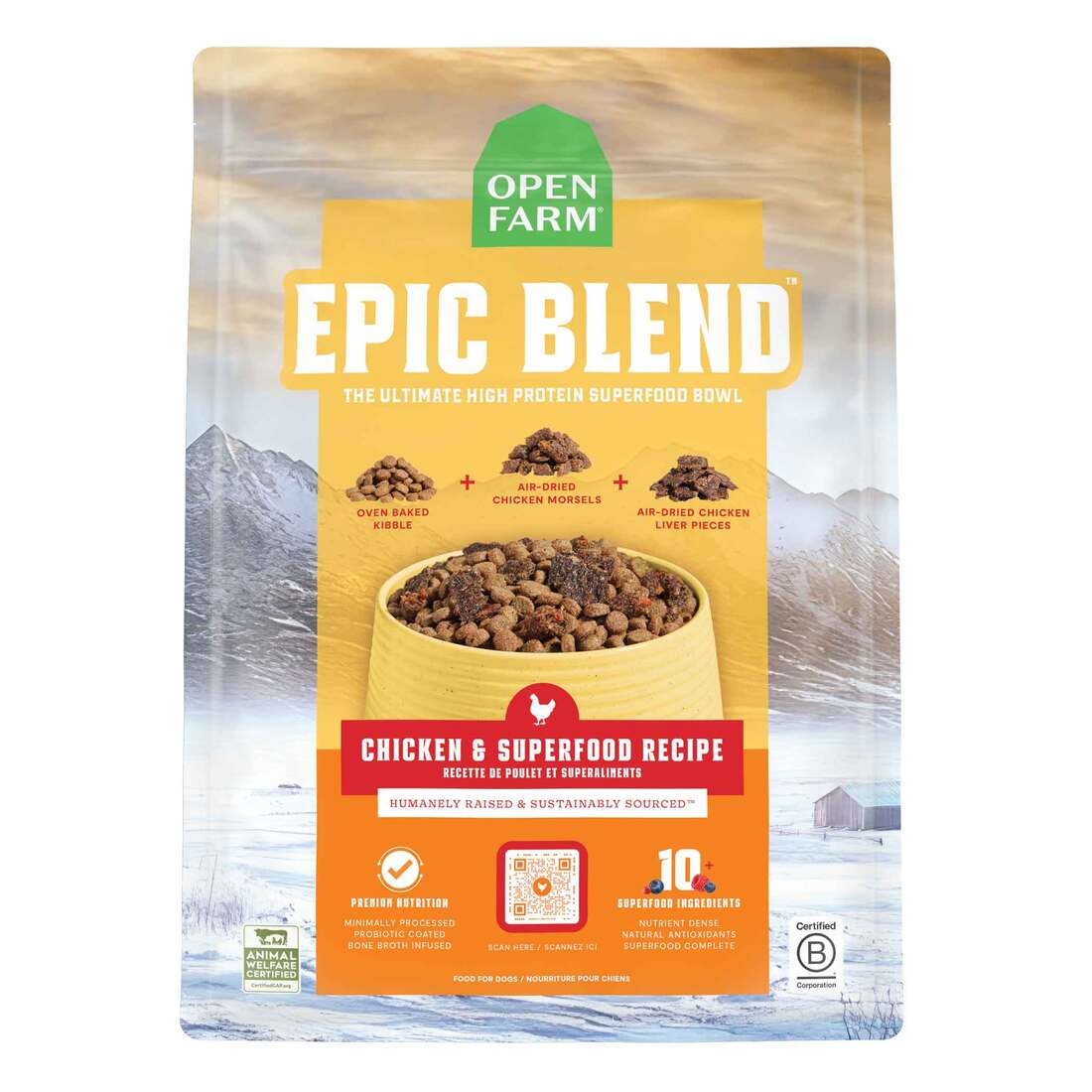 Open Farm Epic Blend Chicken & Superfood Grain-Free Dry Dog Food, 3.5 Pounds
