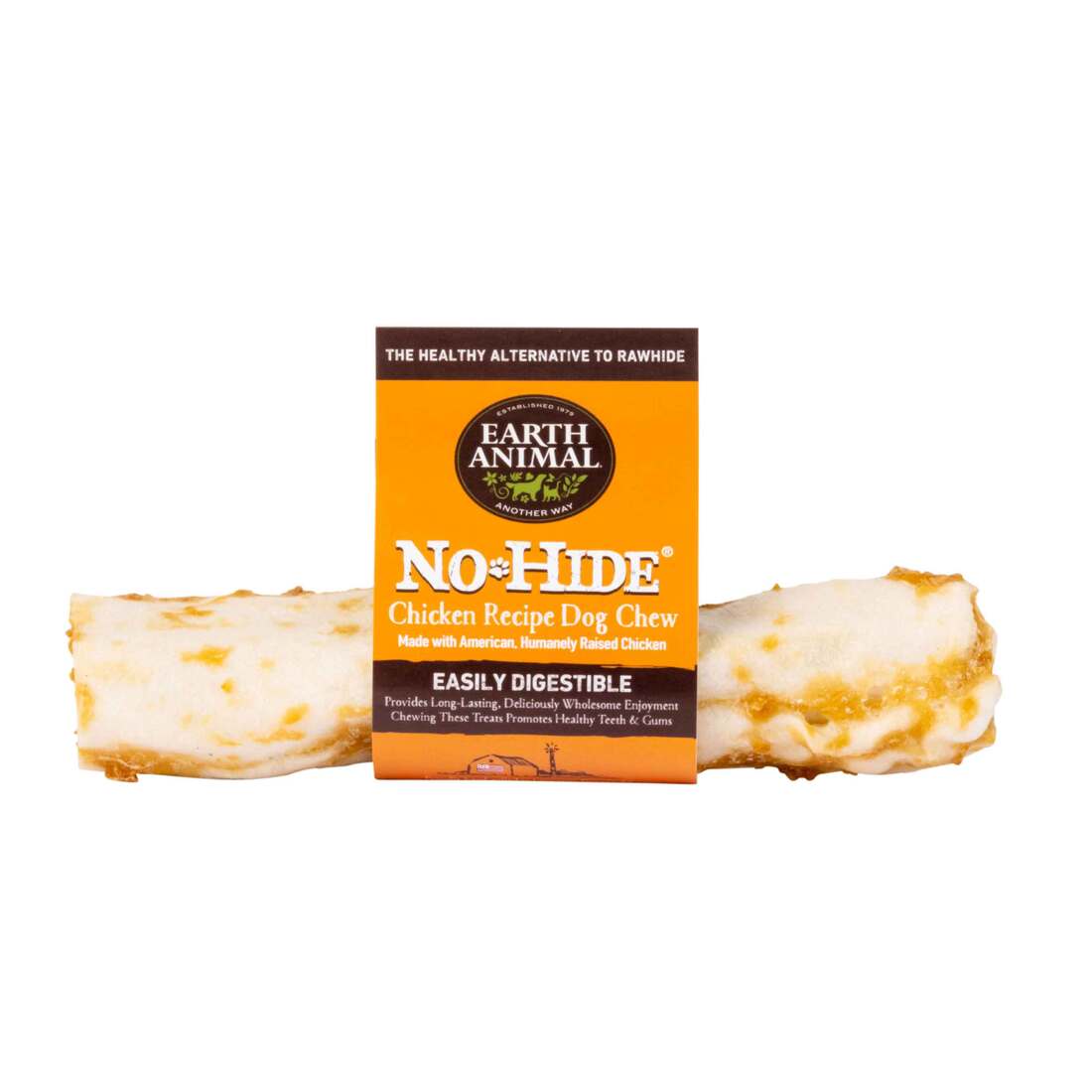 Earth Animal No-Hide Cage-Free Chicken Medium Natural Rawhide Alternative Dog Chew, 1 Count