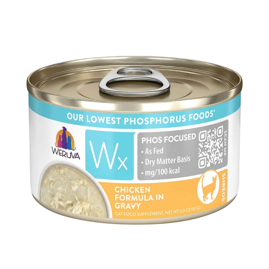 Weruva Wx Phos Focused Wet Cat Food, Chicken Formula in Gravy, 3 Ounce Can