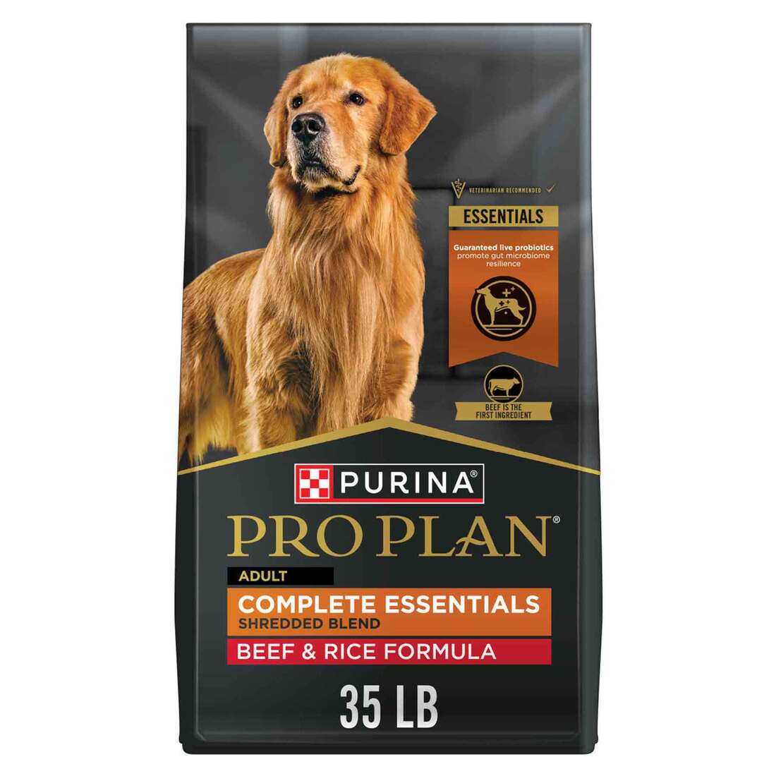 Purina Pro Plan High Protein Dog Food With Probiotics for Dogs, Shredded Blend Beef & Rice Formula - Image 2