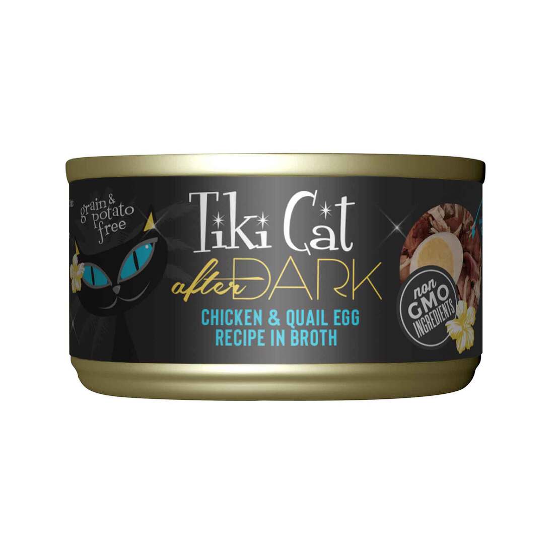 Tiki Cat After Dark Whole Foods Wet Cat Food, Chicken & Quail Egg, 2.8 Ounces
