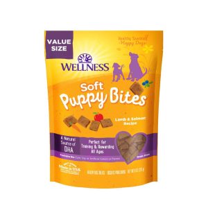 Wellness Soft Puppy Bites Lamb & Salmon Dog Treats, 8 Ounce Bag