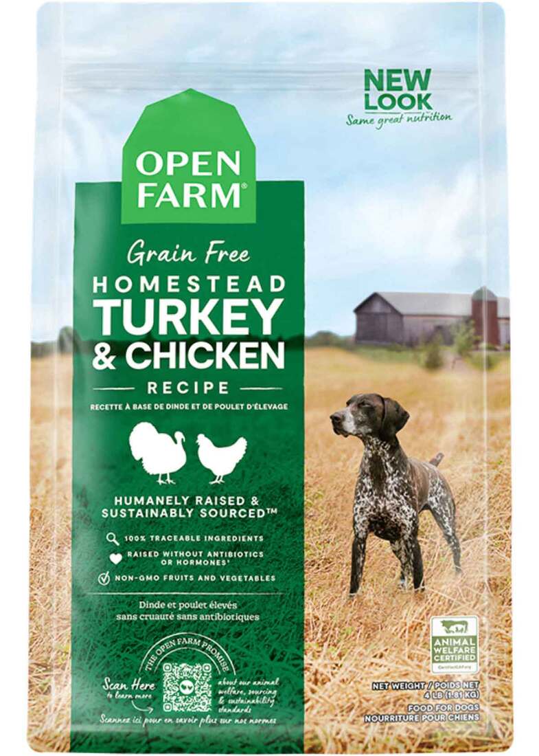 Open Farm Homestead Grain Free Kibble Dry Dog Food Turkey & Chicken, 22 Pounds