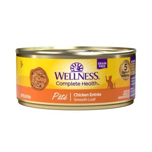 Wellness Complete Health Grain Free Canned Cat Food, Chicken Pate, 5.5 Ounces