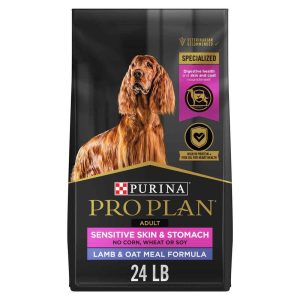 Purina Pro Plan High Protein, Sensitive Skin and Sensitive Stomach Dry Dog Food, Lamb & Oat Meal For