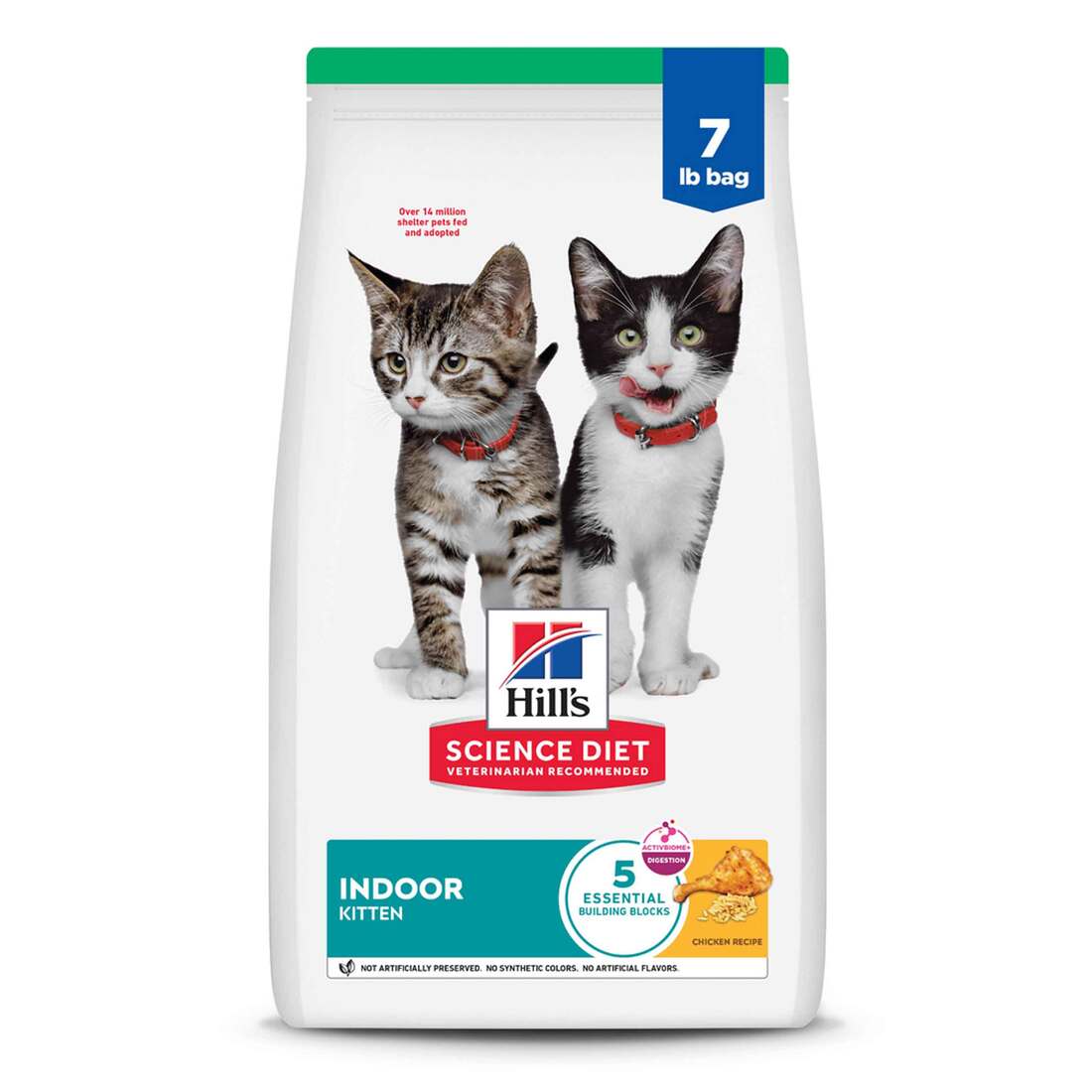 Hill's Science Diet Kitten Indoor Chicken Recipe Dry Cat Food, 7 Pound Bag