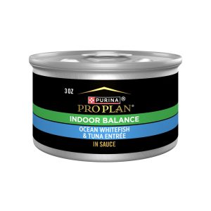 Purina Pro Plan Indoor Balance Wet Cat Food, Ocean Whitefish and Tuna In Sauce - 3 Ounce Can